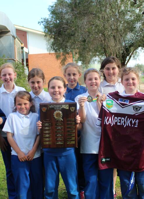 PREMERS: Junee North Public School’s year three and four league tag team. 