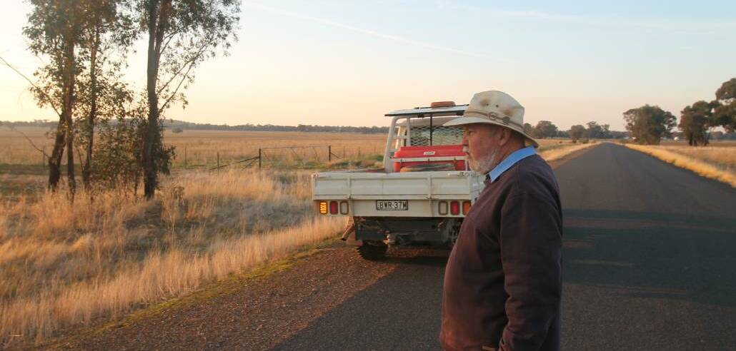 NO RAIL: Tony Hill is one of the many property owners who stand to suffer from the proposed Inland Rail Link between Illabo and Stockinbingal. Picture: Lachlan Grey.