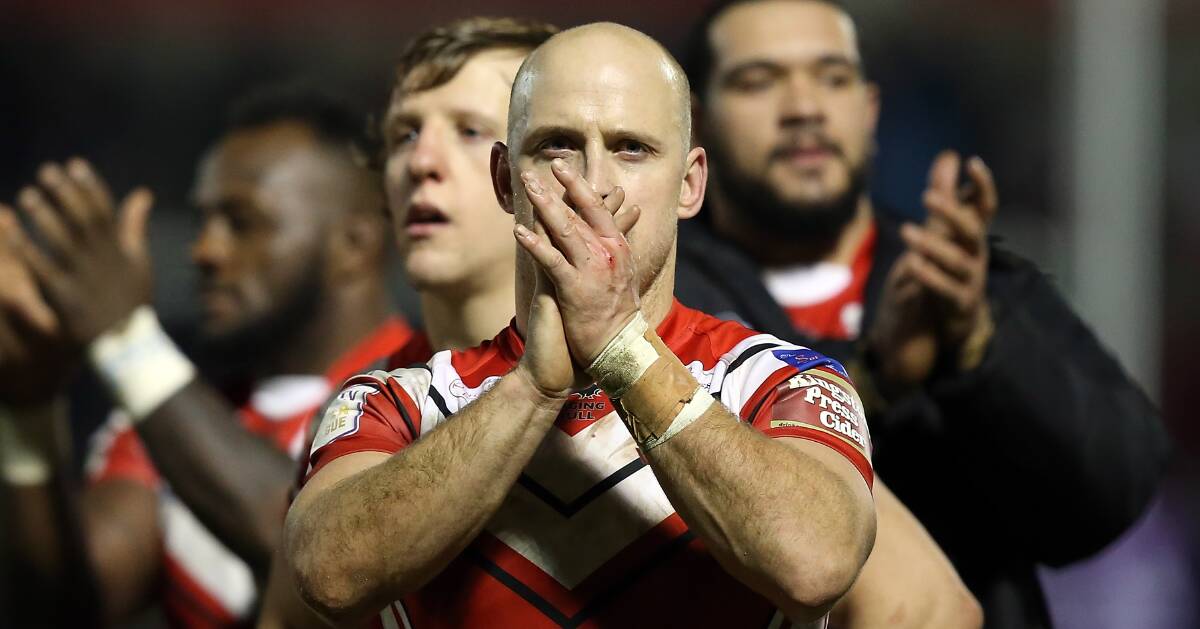 SO CLOSE HE CAN TASTE IT: Salford captain and Junee native Michael Dobson is just one win away from qualifying for the Challenge Cup final. Picture: Getty Images