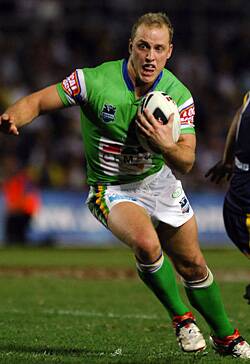Michael Dobson during his time with the Canberra Raiders. 