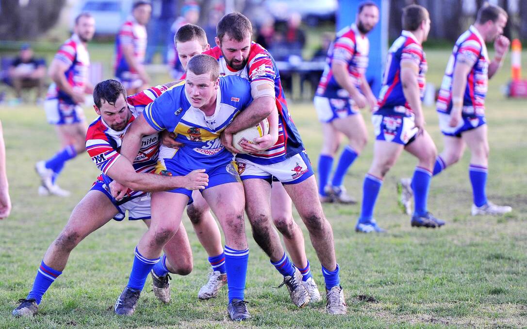 RACING TIME: Junee centre Connor McCauley is expected to overcome an ankle injury to take his place against Gundagai in the Group Nine preliminary final on Sunday.