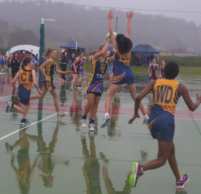 WET AND COLD: The Storm and Panthers still played strong despite the awful winter weather during the gala day at the weekend. Picture: Contributed