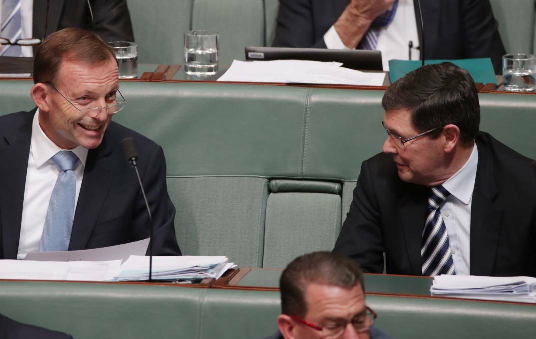 Tony Abbott smiles as Bill Shorten mentions his position on same-sex marriage during question time. Tell us what you think, email madeleine.clarke@fairfaxmedia.com.au.