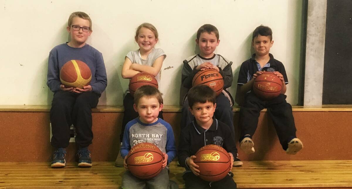 AUSSIE HOOPS: Kids ready to learn the loops of basketball through the NSW basketball program, delivered by the Junee Recreation Centre. Picture: Nicole Barton