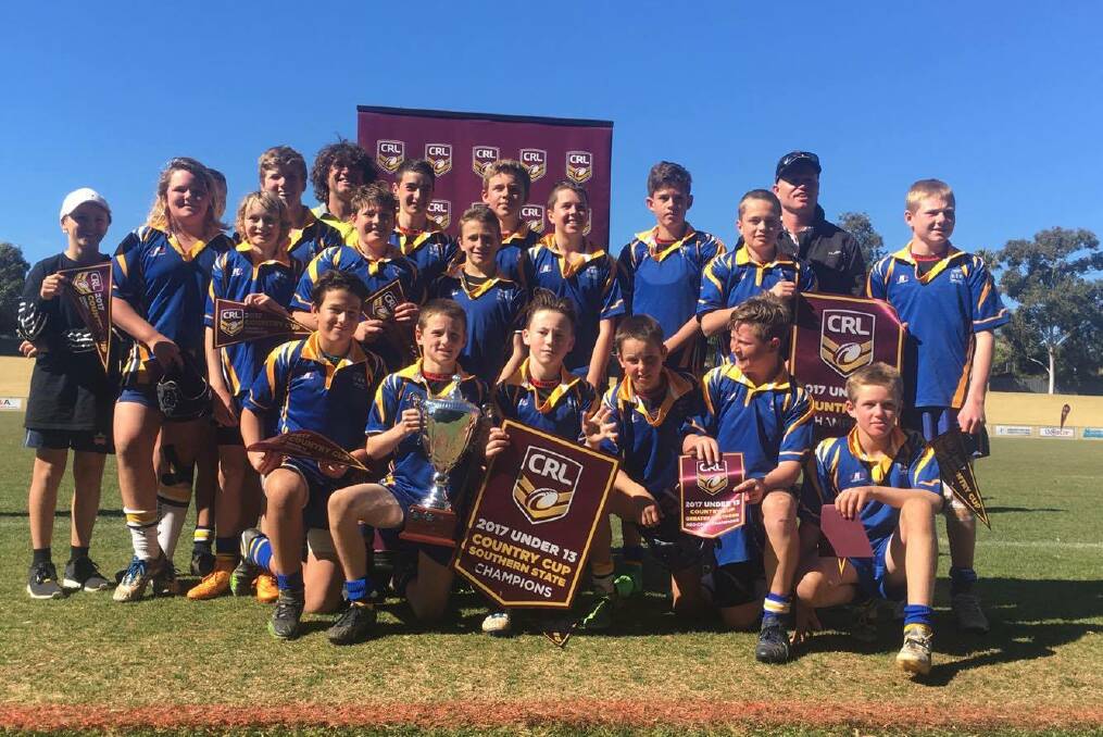 Junee High School's winning team. Picture: Country Rugby League