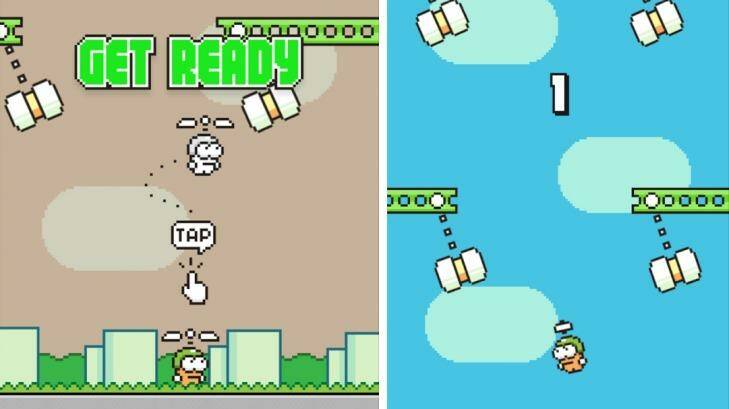 Get ready to fail repeatedly in <i>Swing Copters</i>.