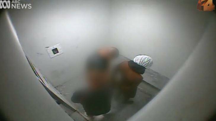 Youths being isolated at the Don Dale Youth Detention Centre in Darwin. Photo: ABC Four Corners