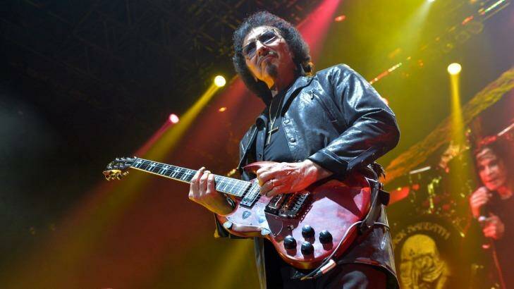 Tony Iommi on guitar with Black Sabbath at Rod Laver Arena Melbourne. Photo: Michael Clayton-Jones MCJ