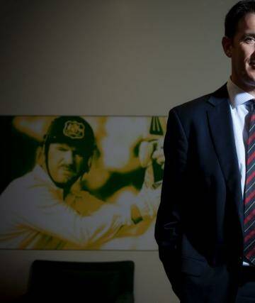 Cricket Australia CEO James Sutherland will continue in his role. Photo: Arsineh Houspian