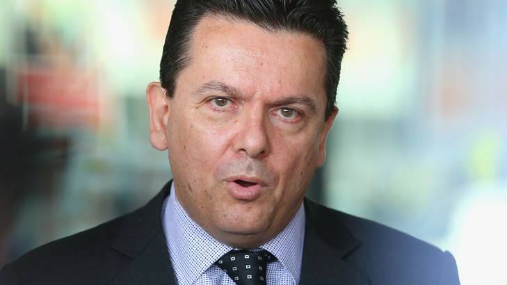 Senator Nick Xenophon is emerging as a rival power player to Clive Palmer. Photo: Quinn Rooney
