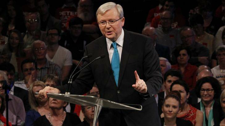 Former prime minister Kevin Rudd has been praised as a 'big picture man' by Lord Nicholas Stern.  Photo: Andrew Meares