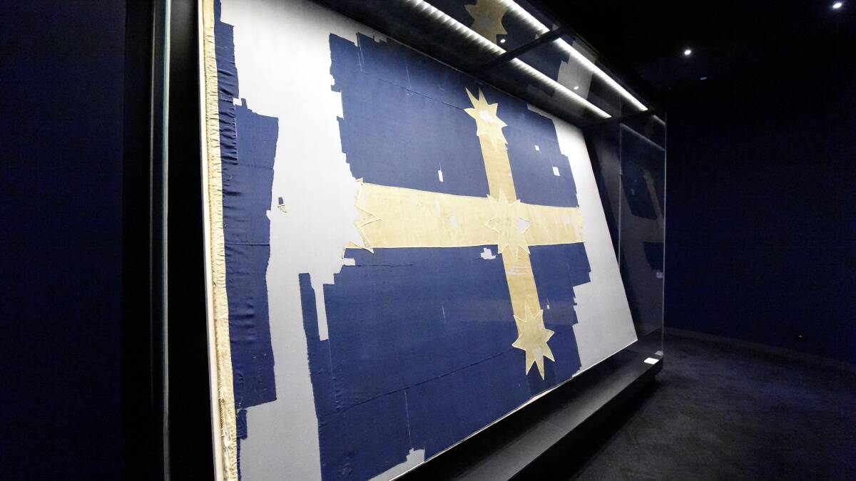 Still controversial: The legal ownership of the Eureka flag has come under contention, with claims Trooper John King, who removed the pennant after the Eureka Stockade, never actually owned the flag. PICTURE: JEREMY BANNISTER