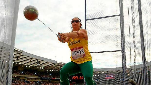 Gabrielle Neighbour of Australia competing in the women's hammer throw final. PICTURE: GETTY