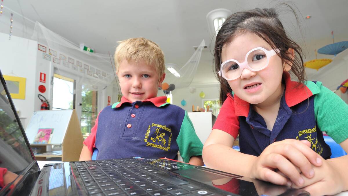 Students at Junee RSL Memorial Preschool, like Seth Wright and Lucinda Murphy, both 5, will be able to learn five different languages under a new federal government pilot program from next year. Picture: Laura Hardwick