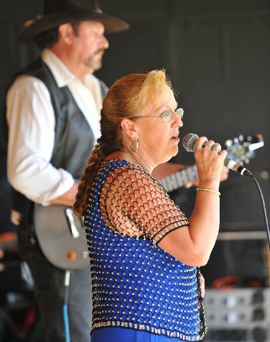 Forbes' Helen Field and guitarist Phil Redding in the senior gospel competition. Picture: Kieren L Tilly