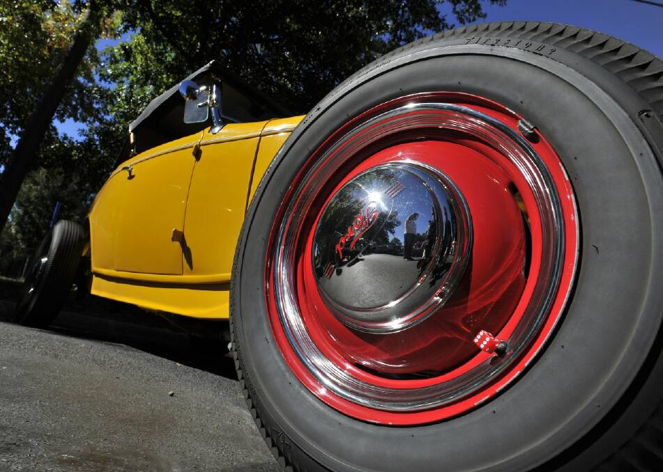 Peel Street is covered in cars during a show 'n' shine fundraiser for Cooinda Court. Picture: Les Smith