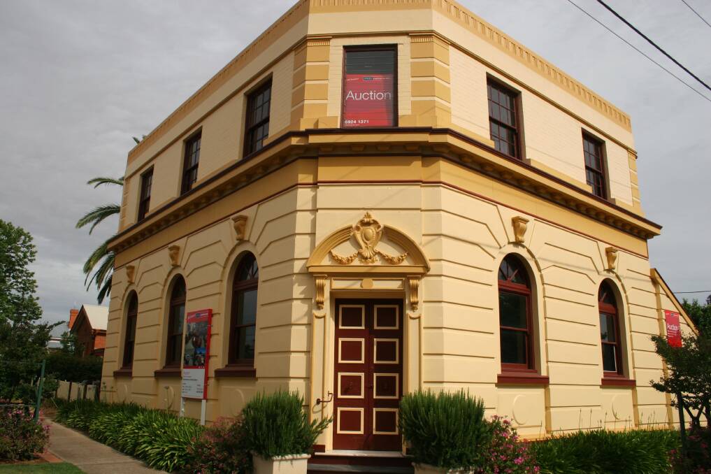 The former Commonwealth Bank branch in Lorne Street will be auctioned this weekend. The former bank was named an award winner for its extensive renovation in 2005. Picture: Declan Rurenga