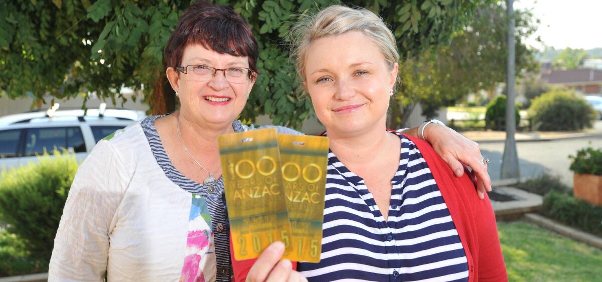 LUCKY TRAVELLERS: Junee's Robyn Simes and Maja Asmus will join Dale and Prue Asmus in Gallipoli for the Centenary of Anzac. Picture: Laura Hardwick