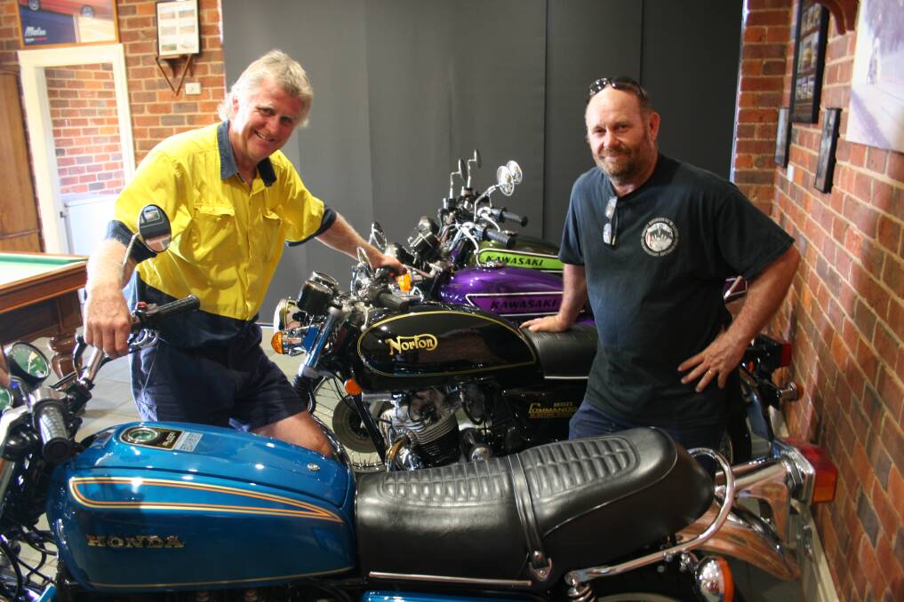 Stuart Ingold and Mark Fitzgerald are organising and sponsoring Bikes on Broadway to feature some of the districts best looking bikes. Picture: Declan Rurenga