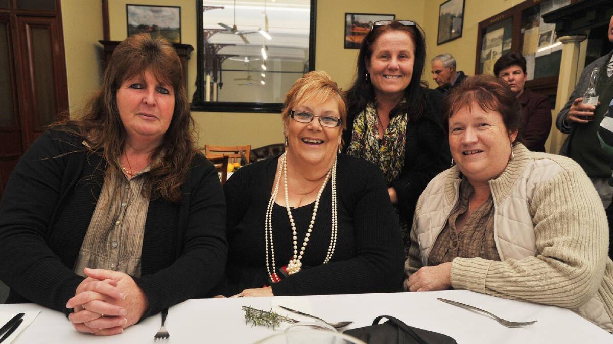Junee High School P&C Ag Farm fundraiser dinner at the Railway Cafe. Lyn Puttock, Dawn Billingham, Annette Foley and Lionie Woodall. Picture: Alastair Brook