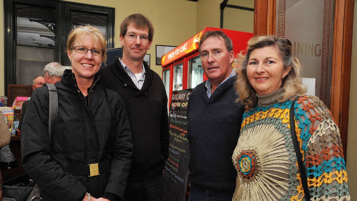Junee High School P&C Ag Farm fundraiser dinner at the Railway Cafe. Vanessa and Leo Herbet and Martin and Megan Honner. Picture: Alastair Brook