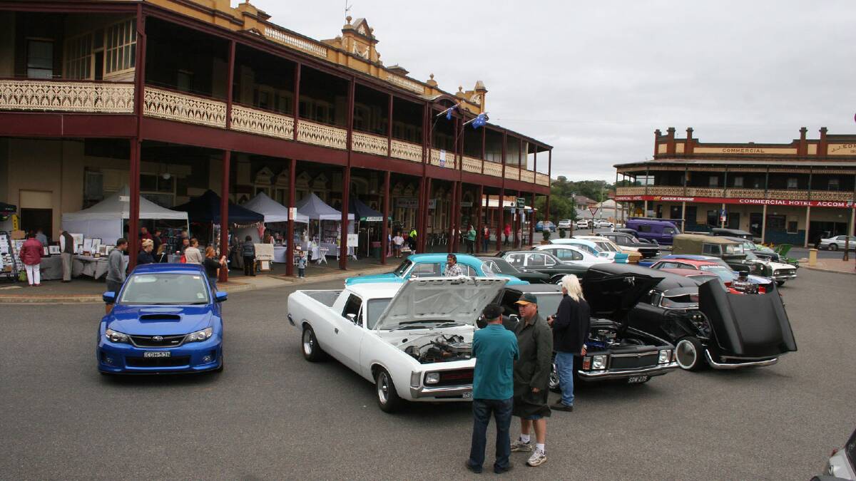 The Show and Shine at the festival precint in Humphry's Street.