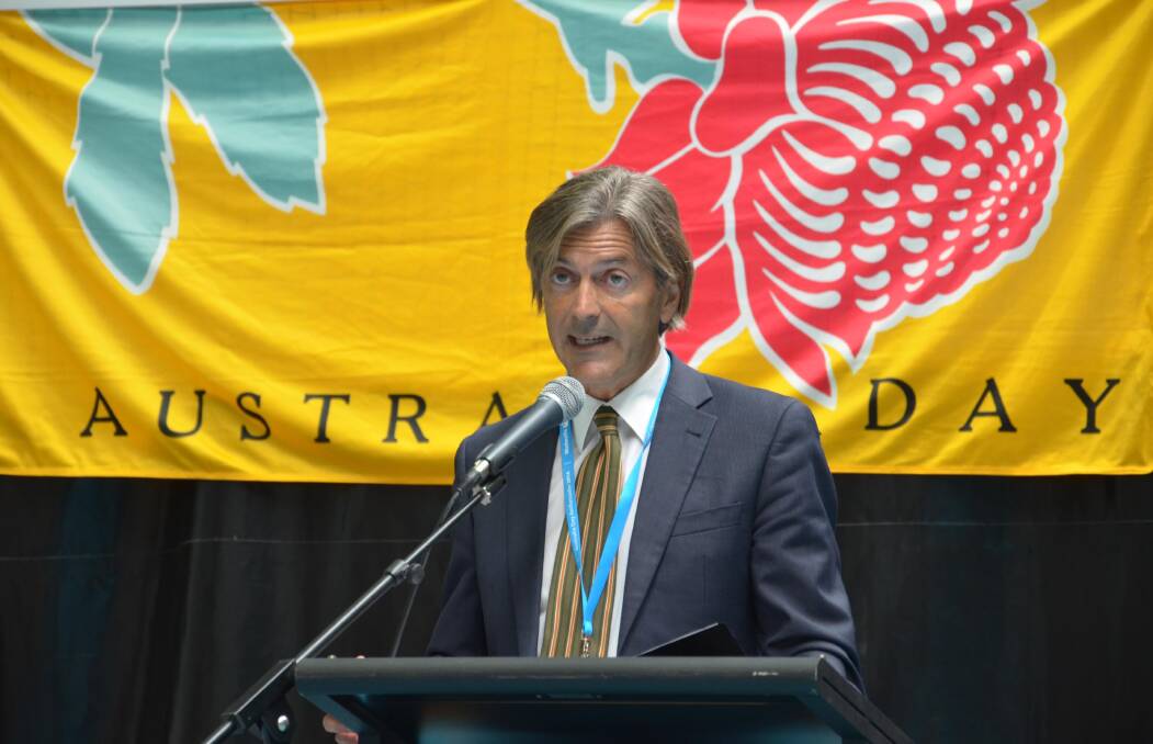 Australia Day ambassador, George Ellis. Australia Day in Junee. Picture: Declan Rurenga