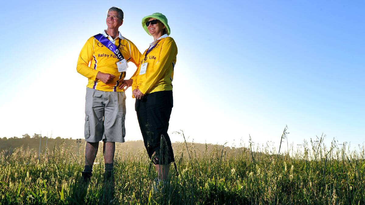 Cancer survivors Alan Pottie and Connie Gordon as part of Wagga's Relay for Life. Picture: The Daily Advertiser