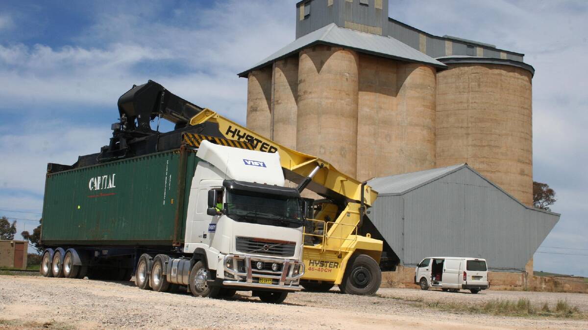 HUB OF ACTIVITY: Junee is set to benefit from the new inter-modal freight terminal which is operating at the Harefield grain silos on Bomen-Junee Road.