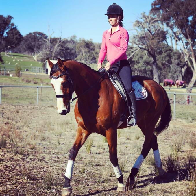 Chynna Marston riding one of the many thoroughbred horses she has retrained. Photo: Facebook.