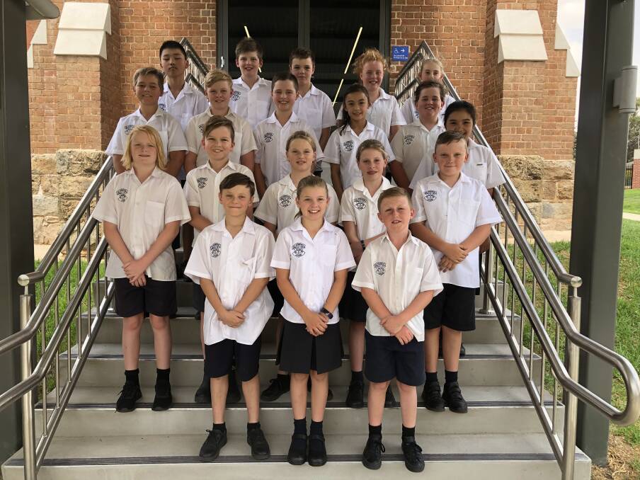 COMBINED EFFORT: St Joseph’s Junee's year 6 leaders are ready for an important year ahead, making the most of the school's new facilities.
