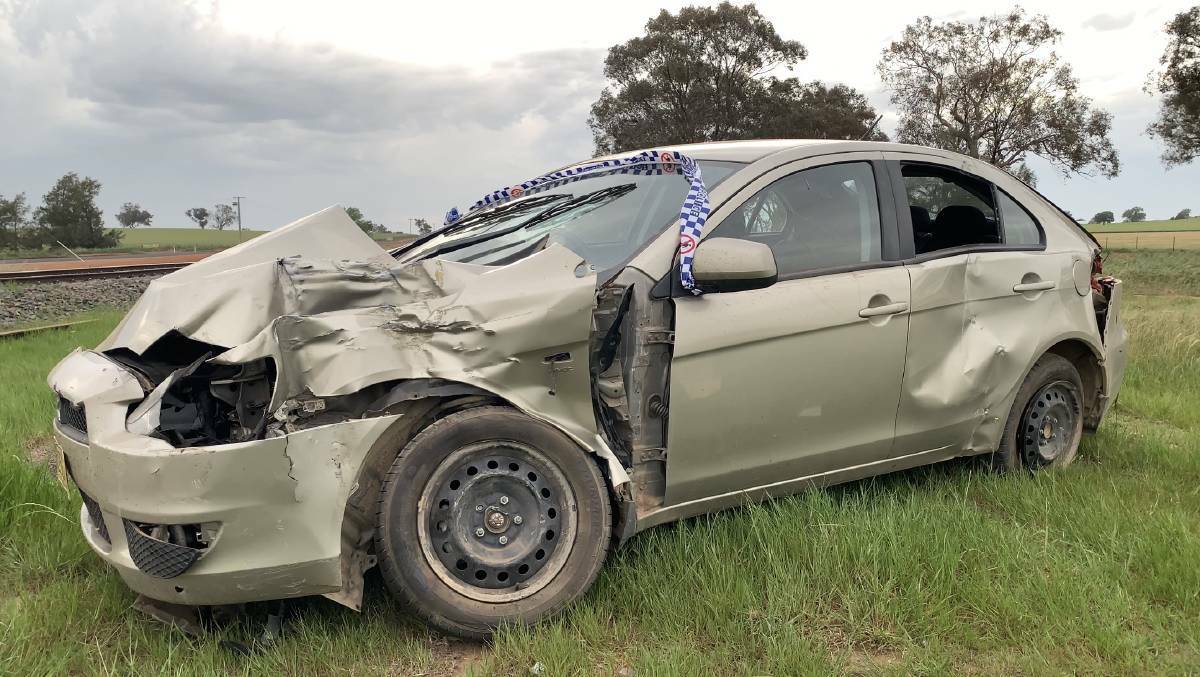 CROSSINGS INSPECTION: A 63-year-old woman narrowly avoided injury when her car was collected by a train near Junee last month. Picture: Jaydan Duck