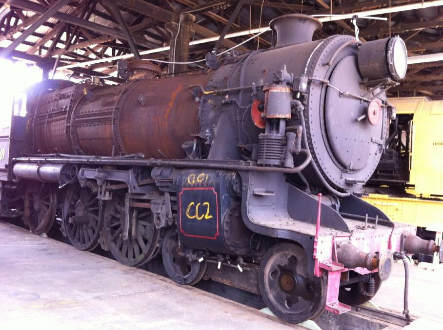 The 3609 steam locomotive in its latest resting place at the Roundhouse Museum. Picture: supplied