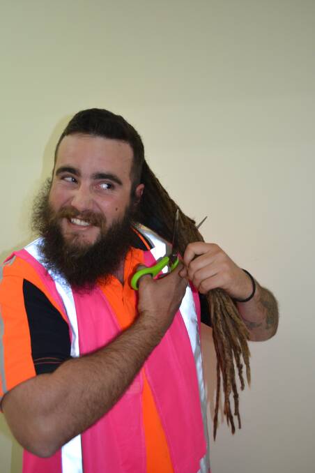 CUT THE CROP: Luke Duncan is preparing to chop off his dreadlocks to raise money for the Cancer Council. Photo: Kristen Fitzgerald