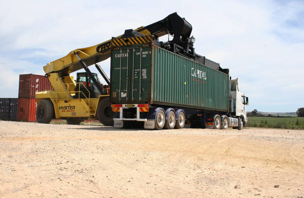 BULK DELIVERIES: The Harefield Intermodal Freight Depot has the capacity to load 68 containers onto three trains per week.