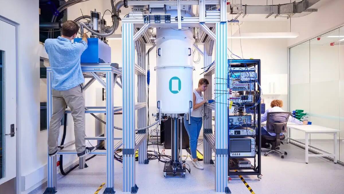 A dilution refrigerator at UNSW used in the Silicon Quantum Computing SQC research. Picture supplied