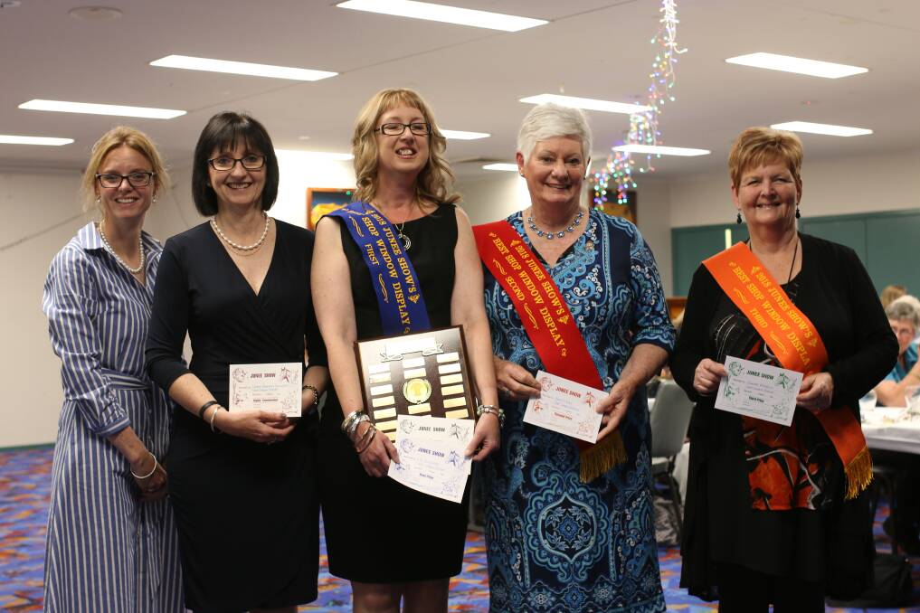 Local member for Cootamundra Steph Cooke, Liz Cowled (Commins Hendriks), Leanne Jacobs (HB Accounting), Gail Commens (Annie's Place), Kaye Vincent (Country Meadows). Picture: Emma Horn