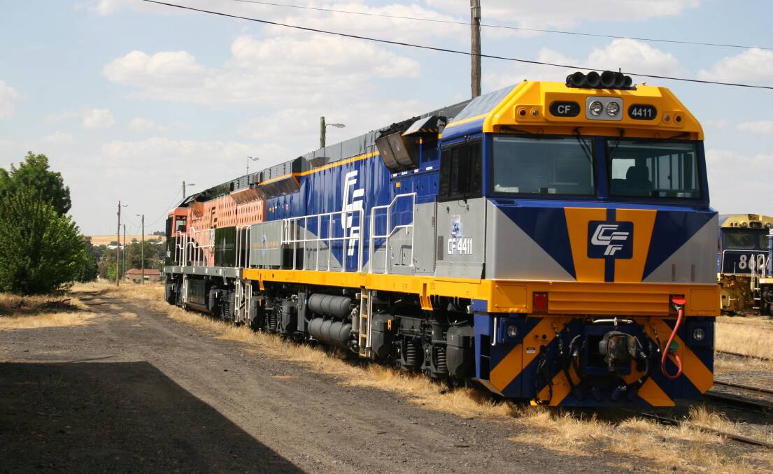 BACK ON TRACK: CF 4412 'Black Caviar' journeys through Junee in 2013. The town has been identified as an important freight hub.