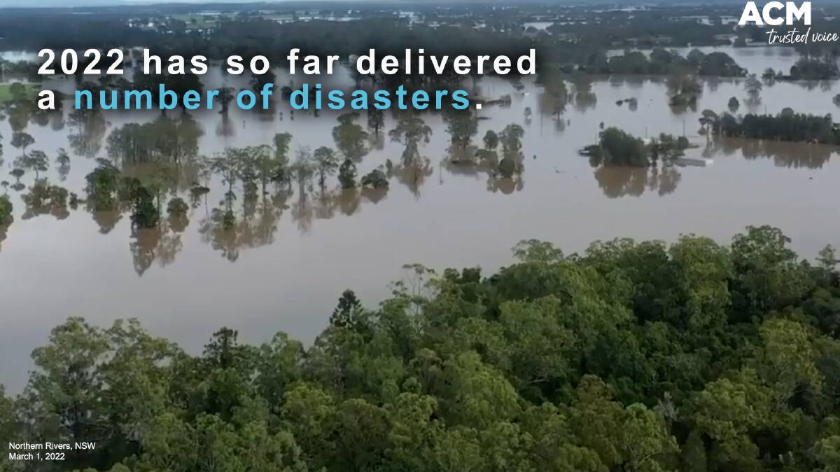 OVERWHELMED: Floodwaters have inundated the Northern Rivers region of NSW twice in one month.