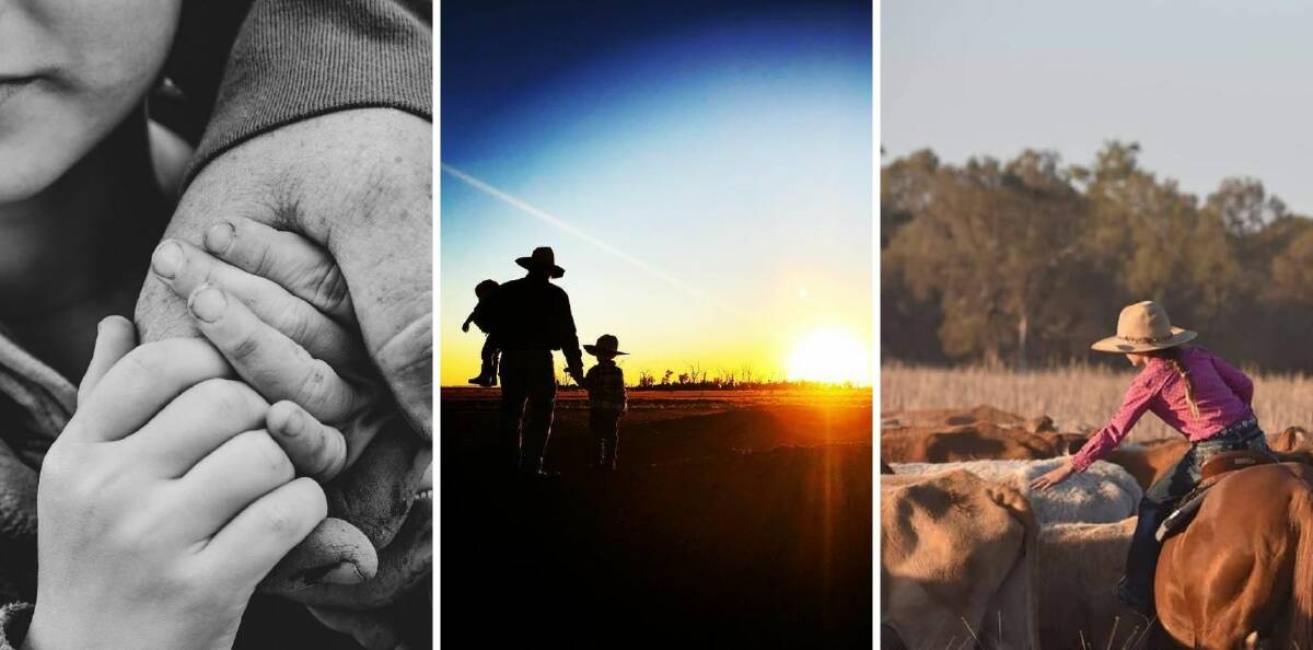 WINNERS: 2020 Rural Aid Spirit of the Bush winning images by Kristin Walsh, Emma Pickersgill and Trina Patterson. Pictures: supplied