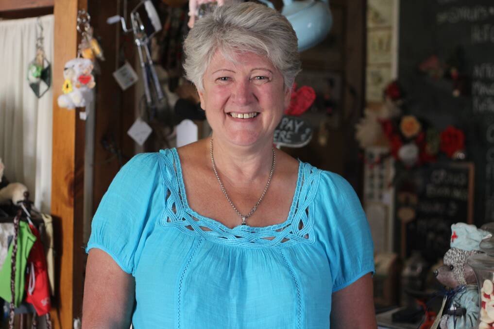 Gaylene Crabtree inside the famous Olde School T-House in Bethungra. Picture: Emma Horn