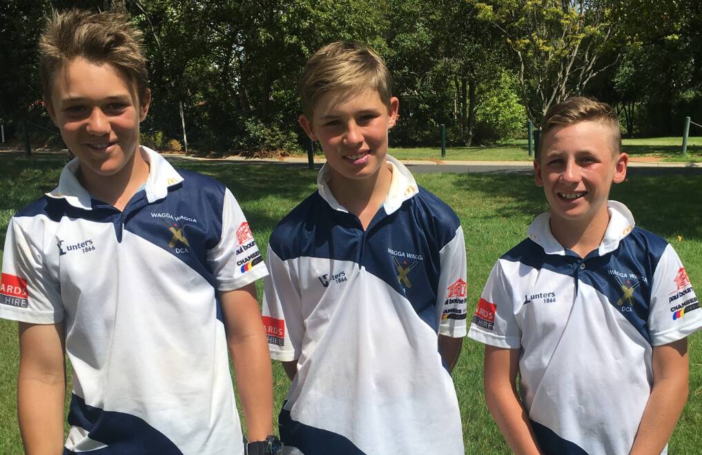 CHAMPIONS: Junee locals Charlie Condon, Cooper Wright and Jaxson Allen competed  at the Under 13 Western NSW Carnival. Picture: supplied