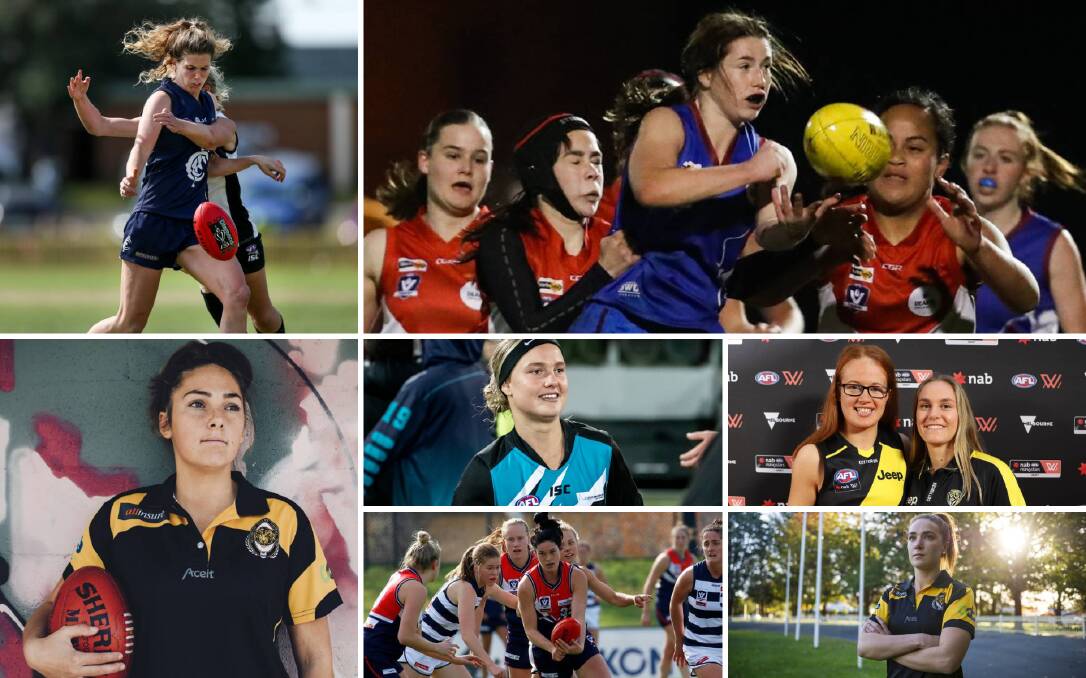 Just some of the 2020 AFLW draftees from regional Australia.