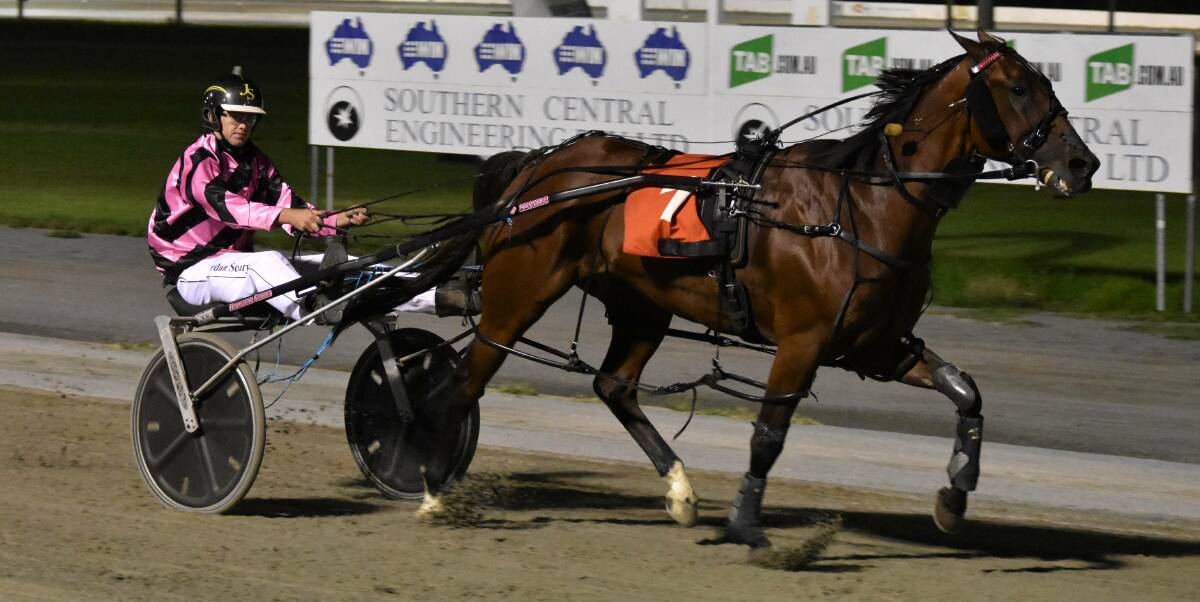 RISING STAR: Jordan Seary, pictured winning the Leeton Pacers Cup with Ned Pepper, has five drives at Wagga on Friday before taking part in the NSW Rising Stars series.