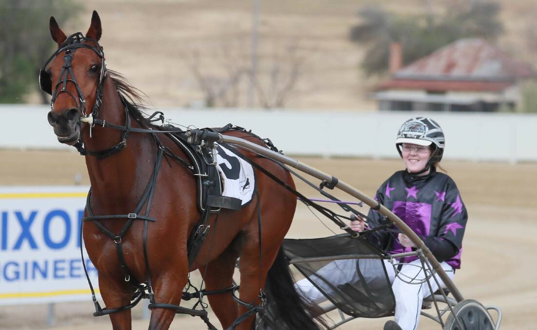 Molly Turton tasted success with Fastestgirlintown at Wagga on Tuesday night.xc 