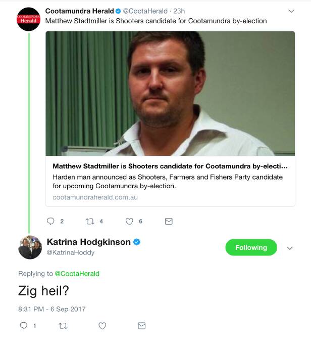 Shooters Party’s Matthew Stadtmiller has used Nazi slurs himself