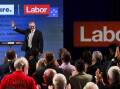 Australian Opposition Leader Anthony Albanese speaks at the Labor Party campaign launch at Optus Stadium in Perth on May 1. Picture: AAP