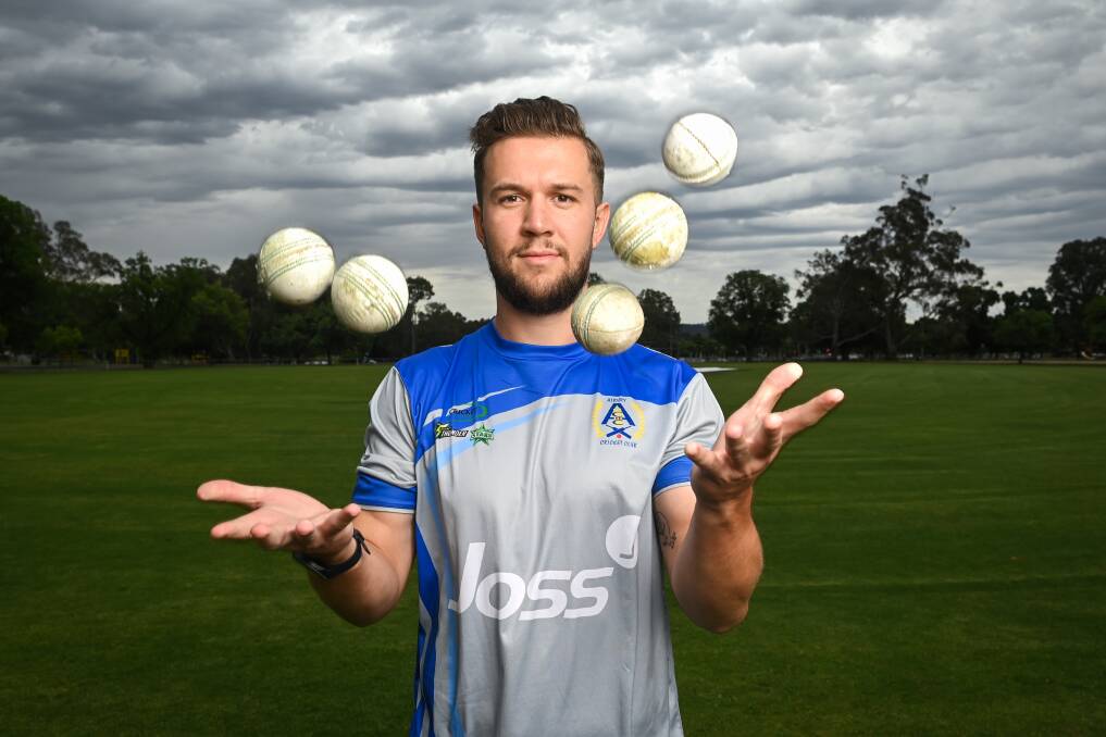 Albury import Oliver Hald took five wickets in successive balls last weekend. Picture by Mark Jesser