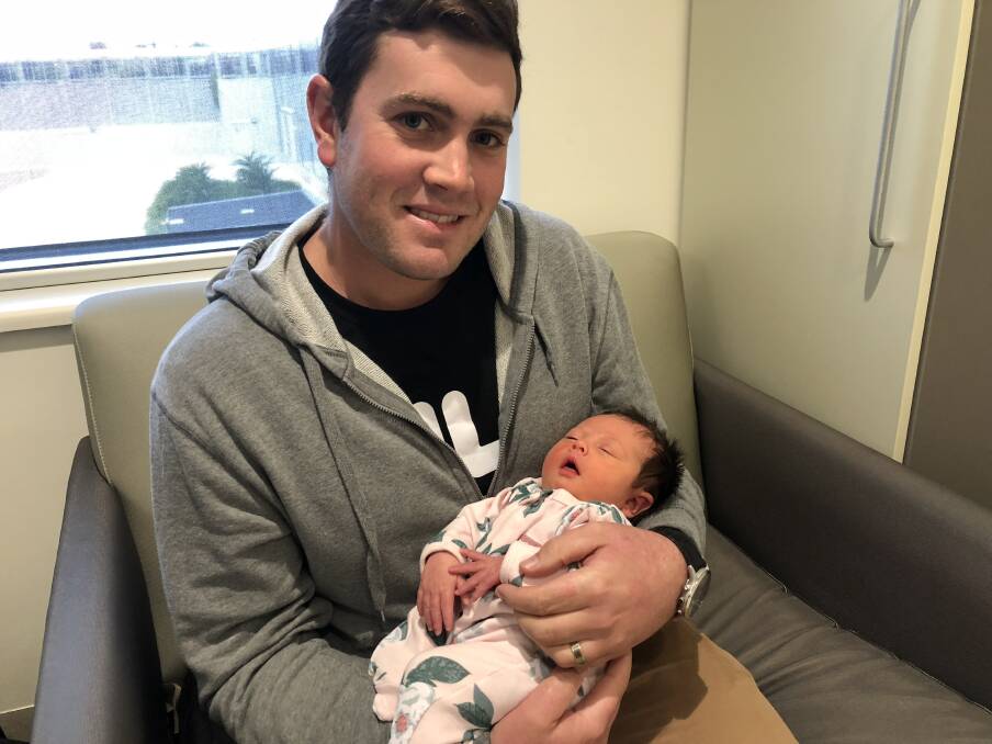 CUDDLE TIME: Steve McMaster was pleasantly surprised by the popularity of his newborn baby's name, Isla. Picture: Annie Lewis