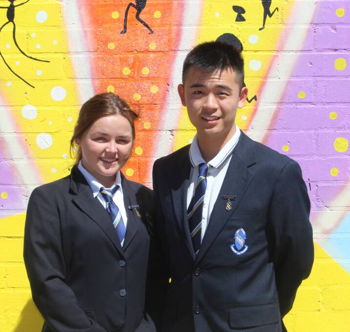 School leaders: Junee High School captains for 2017, Hayley Hackett and Jacky Zhao, are excited to lead the school this year.
